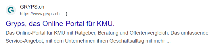 Title-Tag Beispielscreenshot
