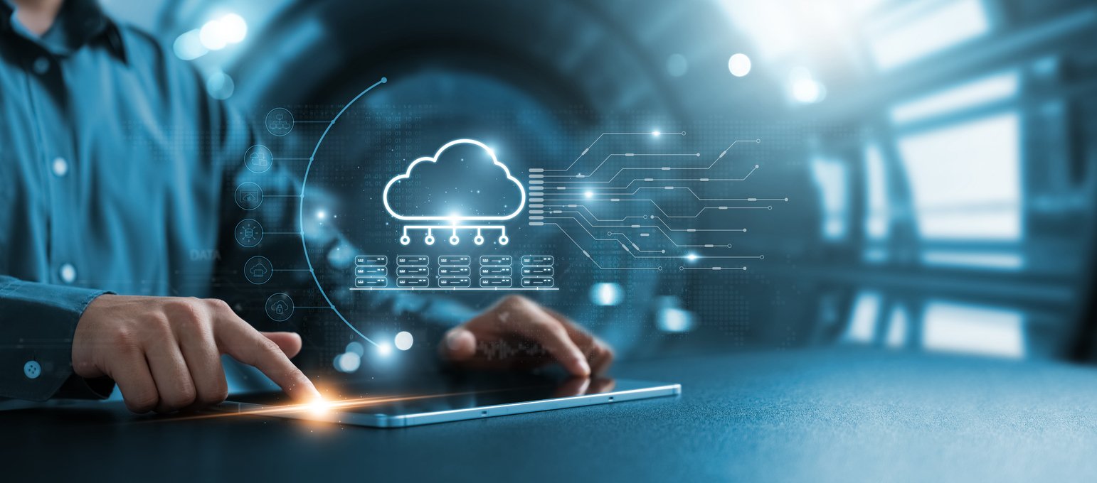 Visualisierung von Cloud-Computing oder Software-as-a-Service