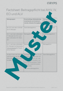Vorschaubild Factsheet Beitragspflicht bei AHV, IV, EO und ALV